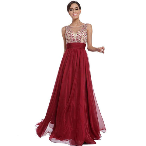 Red Sexy Printing Women High Waist Charming Maxi Ball Gown Formal O-Neck Casual A-line Party Bodycon Dress
