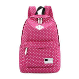 Backpack Bags For Unisex Canvas Backpack Polka Dot Girls Boys School Shoulder Bag Travel Rucksacks mochila feminina