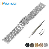 Stainless Steel Quick Release Watch Band 20mm 22mm for Rolex Butterfly Buckle Strap Wrist Belt Bracelet Black Gold Silver